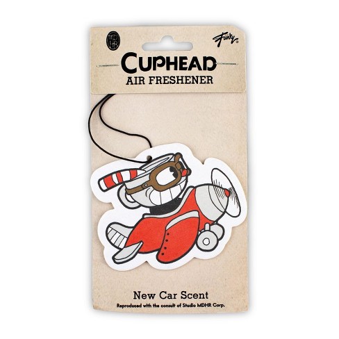 Just Funky Cuphead Airplane Hanging Air Freshener For Cars
