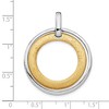 Black Bow Jewelry Sterling Silver & 24k Gold Tone Plated Bent Circle Pendant, 30 x 37mm - 4 of 4