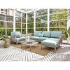 Laurel Outdoor Ottoman with Cushion - Gray/Seafoam - Lagoon - 3 of 3