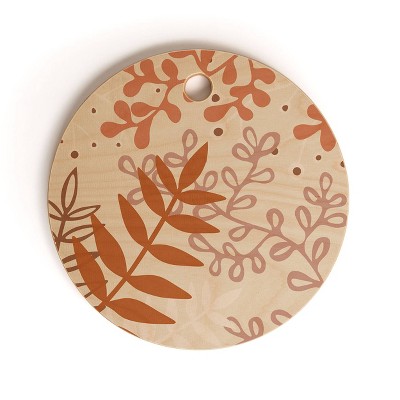 13" Wood Alisa Galitsyna Botanical Round Cutting Board - society6