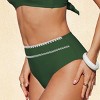 Women's Chic Red Crochet Trim High-Rise Bikini Bottoms - Cupshe - 2 of 4