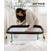 Bassinet Bedside Sleeper with Wheels and Storage Tray,4-Sided Mesh Easy Folding Bedside Crib - 3 of 4