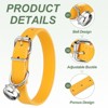 Unique Bargains Dog Collar with Bell Adjustable Buckle PU Leather Dog Collars - 3 of 4