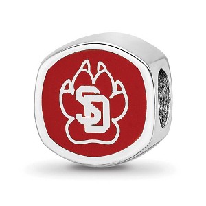 Black Bow Jewelry Sterling Silver South Dakota Coyotes NCAA Bead Charm - 1 of 4