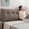 Bekrvio Multiple Sizes Headboard Pillow Wedge Reading Support Backrest Cushion with Pocket & Removable Cover for Bed Sofa Daybed - 3 of 4