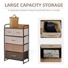 QingMoon 5 Drawers Dresser for Bedroom, Foldable Fabric Storage Organizer with Steel Frame, Chest of Drawers for Living Room and Entryway - 3 of 4