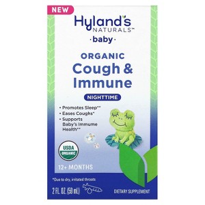 Hyland's Naturals Baby, Organic Cough & Immune, Nighttime, 12+ Months, 2 fl oz (59 ml) - 1 of 3