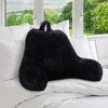 Cheer Collection Long Shaggy Hair TV, Gaming and Reading Backrest Pillow with Armrests - 2 of 4