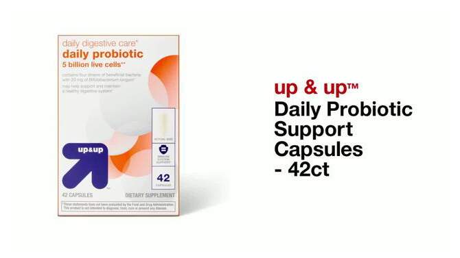 Daily Probiotic Support Capsules - 42ct - up &#38; up&#8482;, 2 of 7, play video