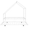 Vynxaria Twin Size Metal House Bed with Trundle - Stylish & Space-Saving Solution - 3 of 4