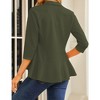 Womens Blazer 3/4 Sleeve Casual Office Business Open Front Suit Jacket Cardigan - 4 of 4