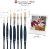 Borciani e Bonazzi Unico Bianco Synthetic Paint Brush Assorted Shapes -Set of 7 - Acrylic, Oil, Gel, Impasso Painting - Ergonomic Handle, - 3 of 4