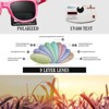 Attop Polarized Sunglasses Retro Square Design Sunglasses UV400 Fashion, Rose Red - 4 of 4