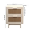 GlasFlength Nightstands Stylish and Functional Bedroom Storage with Ample Drawers and Shelves, Modern Design Style, White,17.7”*15”*23.2" - 4 of 4