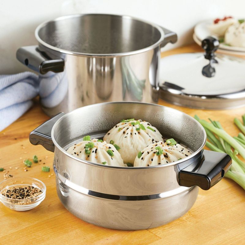 Farberware Classic Series 3qt Stainless Steel Stack &#39;n&#39; Steam Sauce Pot with Steamer Set Silver, 5 of 11