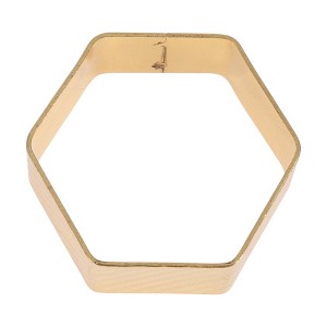 Unique Bargains Napkin Rings Iron Gold Tone 1Pc - 1 of 3