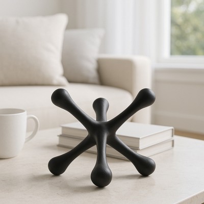 Sagebrook Home Metal Jacks Abstract Sculpture for Room, Bedroom or Office Decor, Aluminum