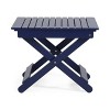 MOEPISY Outdoor Folding Wooden Side Table, Navy Blue, 15inD x 22.75inW x 18.25inH - 4 of 4