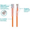 Monoprice Cat6 Ethernet Patch Cable - 10 feet - Orange, Snagless RJ45 Stranded 550MHz UTP CMR Riser Rated Pure Bare Copper Wire 28AWG - SlimRun Series - 3 of 4