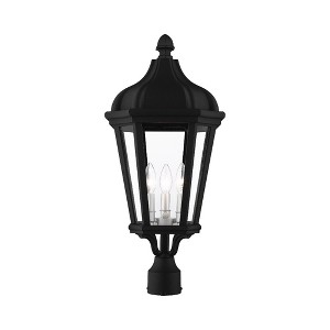 Livex Lighting Morgan 3 - Light Post Light in  Textured Black - 1 of 3