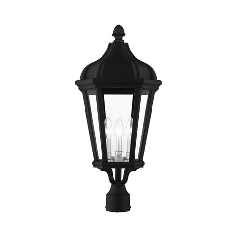 Livex Lighting Morgan 3 - Light Post Light In Textured Black : Target