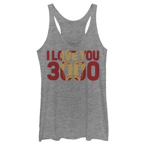 Women's Marvel Iron Man Forever Love 3000 Racerback Tank Top - 1 of 3