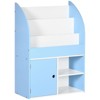 SKRAN Bookshelf, Multi-Purpose Kids Toy Storage Organizer for Preschool & Early Reading, Bookcase with Cabinet, Childrens Bookshelf, Ages 3-8, Blue - 2 of 4