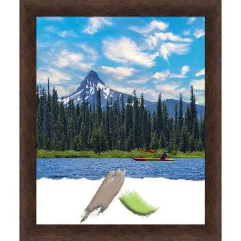 18"x22" Opening Size Narrow Wood Picture Frame Art Warm Walnut - Amanti Art