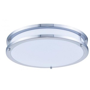 Elegant Lighting LED Surface Mount L:16 W:16 H:3 25W 1750LM 3000K frosted white & Nickel Finish Acrylic Lens - 1 of 2