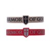 Armor of God Red and Grey One Size Fits Most Silicone Bracelets Set of 6 - 3 of 4