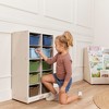 ECR4Kids 10 Cubby Mobile Tray Cabinet with 10 Scoop Front Storage Bins, 5x2, White Wash - 4 of 4