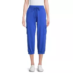 PSK Collective Women's Terry Cargo Pants--Blue--XX Large