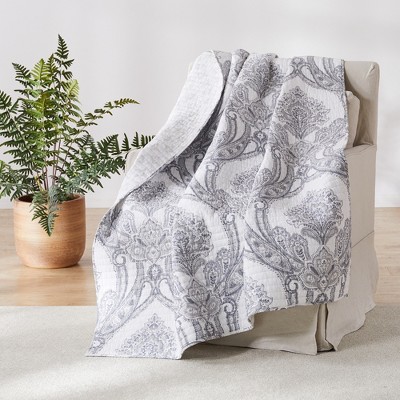 Novara Damask Quilted Throw  - Levtex Home