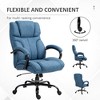 TiramisuBest 500lbs Big & Tall Office Chair, Wide Seat, Adjustable Height, Blue Linen, Tilt Function - 3 of 4