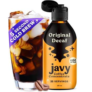 Javy Cold Brew Decaf Coffee Concentrate - Medium Roast, Unsweetened & Sugar-Free - 6oz