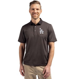 Los Angeles Dodgers Cutter & Buck Virtue Eco Pique Micro Stripe Recycled Mens Big & Tall Polo - 1 of 1