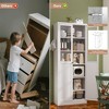 ACEPANO 72.05 in. H Freestanding Metal Kitchen Pantry Cabinet with Doors & Shelves for Kitchen-White - 2 of 4