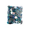John Bead 200-Piece 16mm Turquoise AB Acrylic Round Flat Back Rhinestones - 2 of 4
