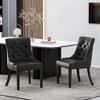 CAVINAS Modern Cheney Dining Chair, Seating for Dining, Accent Chair, Upholstered Armless Chair with Diamond Stitching and Wooden Legs (set of 2) - 2 of 4