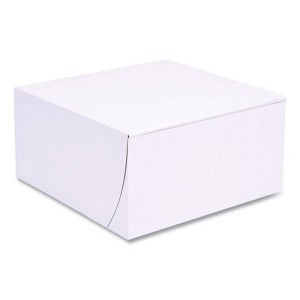 SCT White One-Piece Non-Window Bakery Boxes, Standard, 8 x 8 x 4, White, Paper, 250/Bundle - 1 of 4