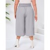Clearlove Womens Plus Size Wide Leg Barrel Pants Casual Elastic Waist Ankle Length Pants - 4 of 4