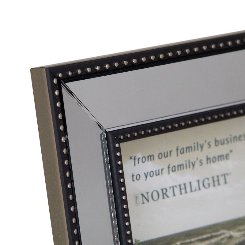 Northlight 5" x 7" Silver Studded Glass Mirror Encased Photo Picture Frame, 4 of 6