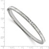 Black Bow Jewelry 5mm Stainless Steel & White Crystal Hinged Bangle, 7.25 Inch - 3 of 4