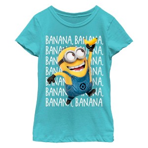Girl's Despicable Me Minions Banana Repeat T-Shirt - 1 of 4