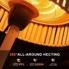 ZACHVO 1500W Halogen Woven Shade Electric Patio Heater with Pull Cord Switch, Tip-over Protection & Shower-Proof Design,Nature - 3 of 4