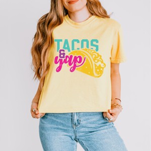 Simply Sage Market Tacos And Yap Boxy Crop Top - 1 of 4