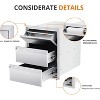 COZONY Outdoor Kitchen Drawers with Paper Towel Holder, Stainless Steel BBQ Island Storage, Multi Grill Station Access Drawers - 4 of 4
