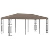 vidaXL Gazebo Outdoor Canopy Tent Patio Pavilion Wedding Party Tent Fabric - Taupe 236.2" x 118.1" - 2 of 4