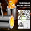 VEVOR Propane Melting Furnace Kit, 12KG Large Capacity Foundry Home Kilns,Stainless Steel,  Blacksmithing Forge with Crucible an Tongs Kiln,Silver - 3 of 4