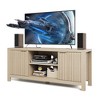 GustoWave TV Console Table for up to 65 Inch TVs, Mid Century Modern TV Stand with Storage Cabinets & Open Shelves - 2 of 4